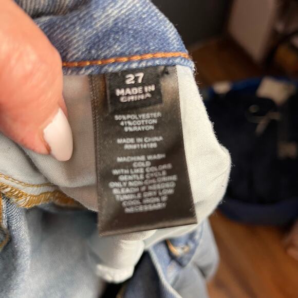 Frye Women’s Button Fly Carpenter Jeans Size 27 Straight Leg Utility Workwear - Picture 10 of 10